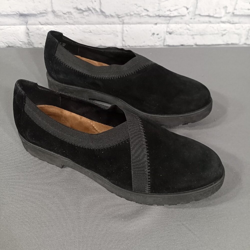Clarks Black Suede Casual Low Heels Comfortable Everyday Shoes